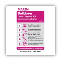 Maxim Bulldozer Cleaner/Degreaser RTU, Safe-to-Ship, Lemon Scent, 32 Oz, 6/Carton -Professional cleaning tool store cd473da81a0ffbd44e1ca1b61984b707dd