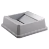 Rubbermaid Commercial Untouchable Square Swing Top Lid, Plastic, 20.13w X 20.13d X 6.25h, Gray