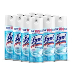 Lysol Disinfectant Spray, Crisp Linen Scent, 12.5 Oz Bottle, Case Of 12