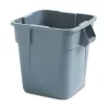 Rubbermaid Commercial Square Brute Container, 28 Gal, Polyethylene, Gray