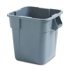 Rubbermaid Commercial Square Brute Container, 28 Gal, Polyethylene, Gray