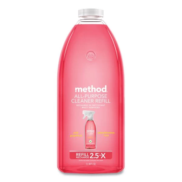 Method All Surface Cleaner, Grapefruit Scent, 68 Oz Plastic Bottle, 6/Carton 1 Method All Surface Cleaner, Grapefruit Scent, 68 Oz Plastic Bottle, 6/Carton