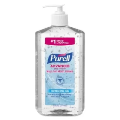 PURELL Advanced Refreshing Gel Hand Sanitizer, 20 Oz Pump Bottle, Clean Scent, 12/Carton