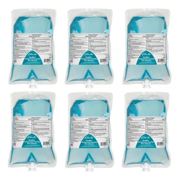 Betco Clario Ultrablue Antibacterial Foaming Skin Cleanser, Clean Ocean Scent, 1,000 ML, Case Of 6 1 Betco Clario Ultrablue Antibacterial Foaming Skin Cleanser, Clean Ocean Scent, 1,000 ML, Case Of 6