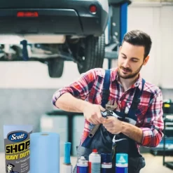 Scott Pro Shop Towels, Heavy Duty, 1-Ply, 10.4 X 11, Blue, 12 Rolls/Carton -Professional cleaning tool store d1f039f8af57c1e7d951c6aed374d5021b