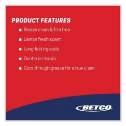 Betco Symplicty Citrusuds Manual Dishwashing Detergent, Lemon Scent, 1 Gal Bottle, 4/Carton -Professional cleaning tool store d35c86b4cfbe9a0b80916ddb1e0094b62b