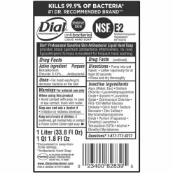 Dial Professional Antibacterial Liquid Hand Soap For Sensitive Skin Refill For 1 L Liquid Dispenser, Floral, 1 L, 8/Carton -Professional cleaning tool store d46689dce651806d58099cf3111acffbce