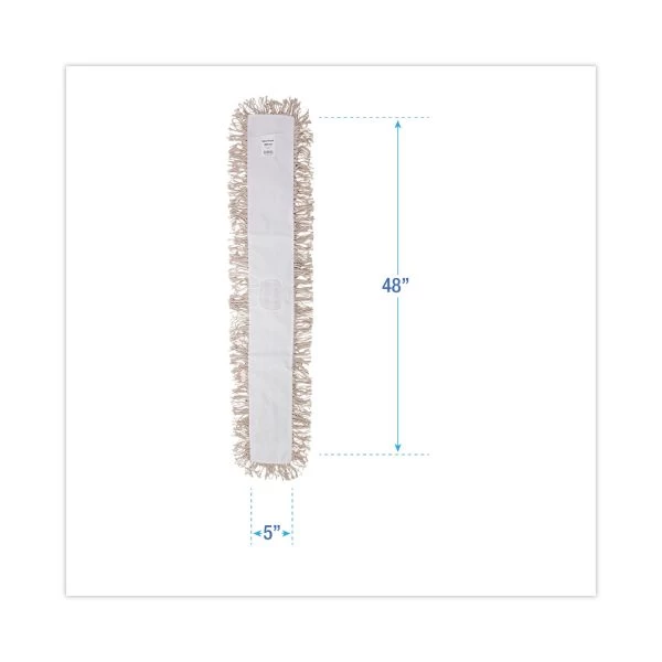 Boardwalk Industrial Dust Mop Head, Hygrade Cotton, 48w X 5d, White 6 Boardwalk Industrial Dust Mop Head, Hygrade Cotton, 48w X 5d, White - Image 6