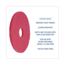 Boardwalk Standard Floor Pads, 13" Diameter, Red, 5/Carton 11 Boardwalk Standard Floor Pads, 13" Diameter, Red, 5/Carton -Professional cleaning tool store d6753058bd82b2c06c9a44dcc8102c2ec4