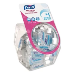 PURELL Advanced Refreshing Gel Hand Sanitizer, Clean Scent, 1 Oz Flip-Cap Bottle With Display Bowl, Clean Scent, 36/Bowl