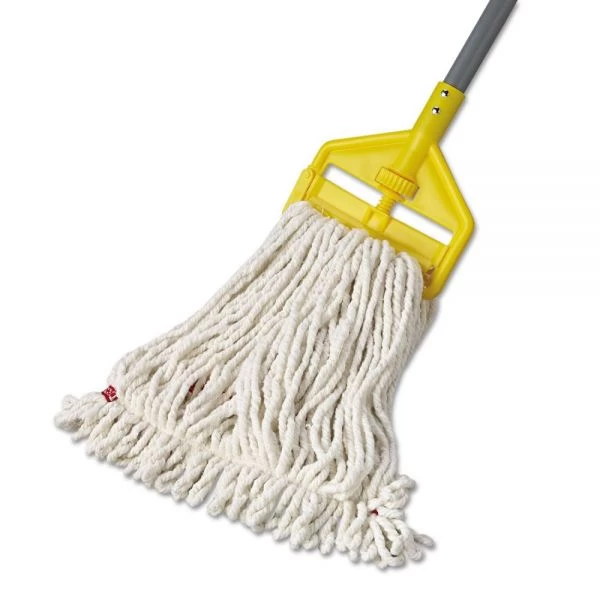 Rubbermaid Commercial Web Foot Wet Mop Head, Shrinkless, White, Small, Cotton/Synthetic, 6/Carton 2 Rubbermaid Commercial Web Foot Wet Mop Head, Shrinkless, White, Small, Cotton/Synthetic, 6/Carton - Image 2
