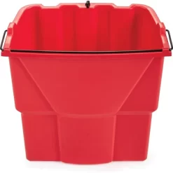 Rubbermaid Commercial WaveBrake 2.0 Dirty Water Bucket, 18 Qt, Plastic, Red -Professional cleaning tool store d8bc5f8565494c83076f307a02bad3f4ae