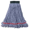 Rubbermaid Commercial Web Foot Wet Mop Head, Shrinkless, Cotton/Synthetic, Blue, Medium, 6/Carton
