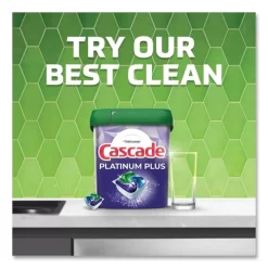 Cascade Platinum Plus ActionPacs Dishwasher Detergent Pods, Fresh Scent, 28.4 Oz Tub, 52/Tub, 3 Tubs/Carton -Professional cleaning tool store dad6575b63bd2f987fa9691001f651e442