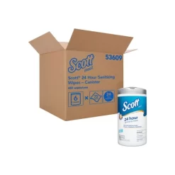 Scott 24-Hour Sanitizing Wipes, White, 75 Sheets Per Pack, Case Of 6 Packs -Professional cleaning tool store dae8f7277ff18ff5bf8896ef5cb63154ce