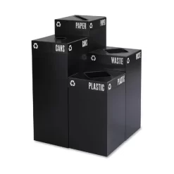 Safco Public Square Recycling Receptacles, Paper Recycling, 42 Gal, Steel, Black 12 Safco Public Square Recycling Receptacles, Paper Recycling, 42 Gal, Steel, Black -Professional cleaning tool store dc9ae3b1ac518ba42dae277e0d91b7279d