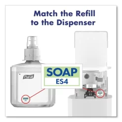 PURELL ES4 Soap Push-Style Dispenser, 1,200 ML, 4.88 X 8.8 X 11.38, White -Professional cleaning tool store dd86a78af7cab04ad8b3edfb0552d39670