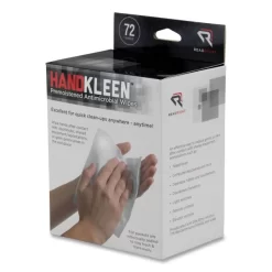 Ideal Read Right HandKleen Premoistened Antibacterial Wipes, 7 X 5, Foil Packet, Unscented, White, 72/Box -Professional cleaning tool store df38dea66ef04a891deb70a793971d0d17