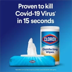 Clorox Disinfecting Wipes, 1-Ply, 7 X 8, Crisp Lemon, White, 35/Canister, 12 Canisters/Carton 14 Clorox Disinfecting Wipes, 1-Ply, 7 X 8, Crisp Lemon, White, 35/Canister, 12 Canisters/Carton -Professional cleaning tool store e092f5627ad70d58a0dafa892b8b0cbd45 1