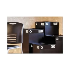 Safco Public Square Recycling Receptacles, Paper Recycling, 42 Gal, Steel, Black 9 Safco Public Square Recycling Receptacles, Paper Recycling, 42 Gal, Steel, Black -Professional cleaning tool store e0acbca343a04e0680e998c01083096ca3 1