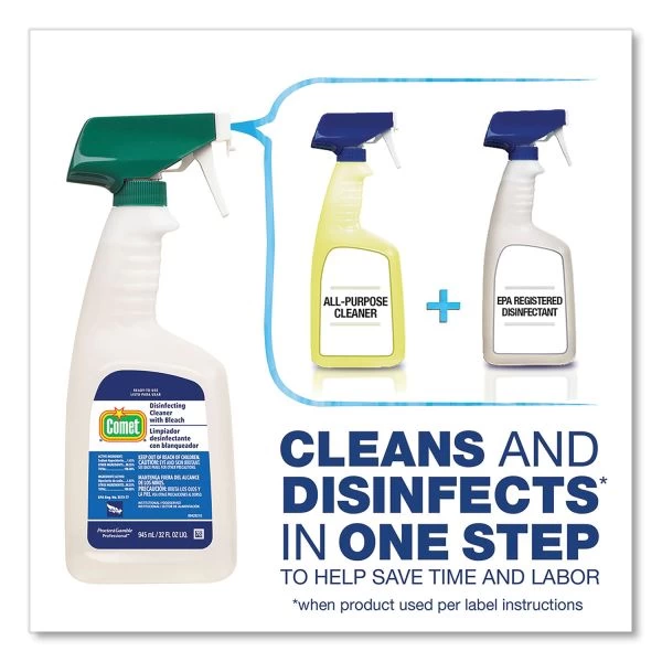 Comet Disinfecting Cleaner With Bleach, 1 Gal Bottle 5 Comet Disinfecting Cleaner With Bleach, 1 Gal Bottle - Image 5