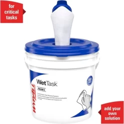 Kimtech Wipers For WETTASK System, Bleach, Disinfectants And Sanitizers, 12 X 12.5, 90/Roll, 6 Rolls And 1 Bucket/Carton -Professional cleaning tool store e0e5ee1afe3c3666c614acf4dcb833b204