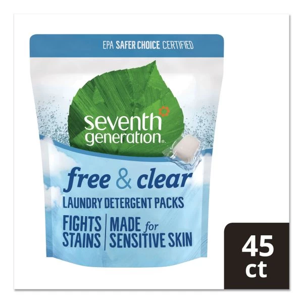 Seventh Generation Natural Laundry Detergent Packs, Powder, Unscented, 45 Packets/Pack, 8/Carton 7 Seventh Generation Natural Laundry Detergent Packs, Powder, Unscented, 45 Packets/Pack, 8/Carton - Image 7