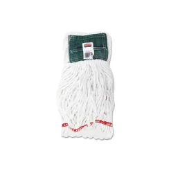 Rubbermaid Commercial Web Foot Shrinkless Looped-End Wet Mop Head, Cotton/Synthetic, Medium, White