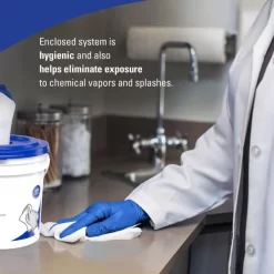 WypAll Critical Clean Wipers For Bleach, Disinfectants, Sanitizers WetTask Customizable Wet Wiping System,90/Roll, 6 Rolls/Bucket/CT -Professional cleaning tool store e3c3d1b4990b3238c7d2ccf251271d8f11 1