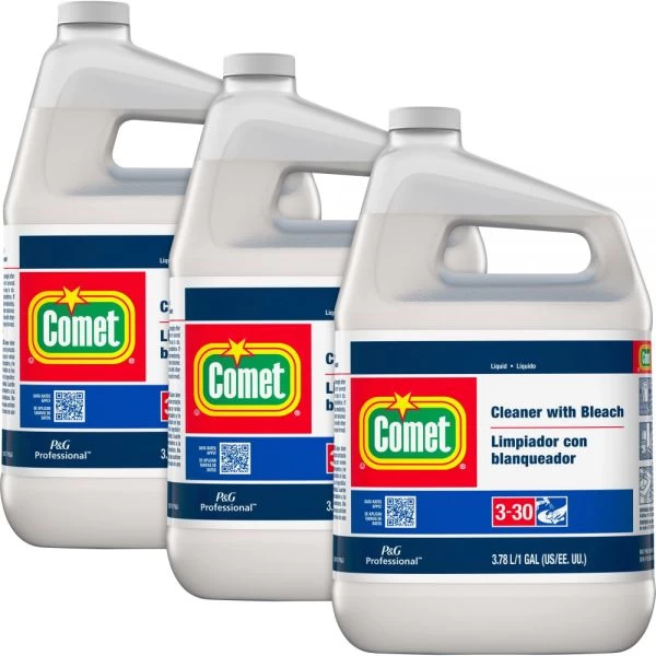 Comet Cleaner With Bleach, Liquid, One Gallon Bottle, 3/Carton 3 Comet Cleaner With Bleach, Liquid, One Gallon Bottle, 3/Carton - Image 3