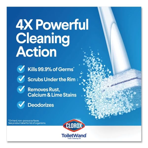 Clorox Disinfecting ToiletWand Refill Heads, Blue/White, 10/Pack, 6 Packs/Carton 8 Clorox Disinfecting ToiletWand Refill Heads, Blue/White, 10/Pack, 6 Packs/Carton - Image 8