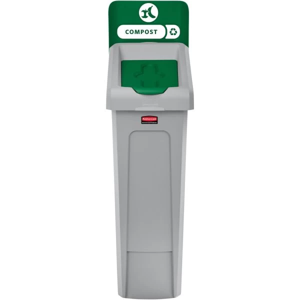 Rubbermaid Commercial Slim Jim Green Closed Lid Insert 2 Rubbermaid Commercial Slim Jim Green Closed Lid Insert - Image 2