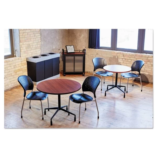 Safco At-Your-Disposal Recycling Center, Three 84 Gal Bins, Polyethylene, Black 3 Safco At-Your-Disposal Recycling Center, Three 84 Gal Bins, Polyethylene, Black - Image 3