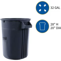 Genuine Joe Heavy-Duty 32 Gallon Trash Can -Professional cleaning tool store ebc00b425e1c3af8aa3a7b360735087e90