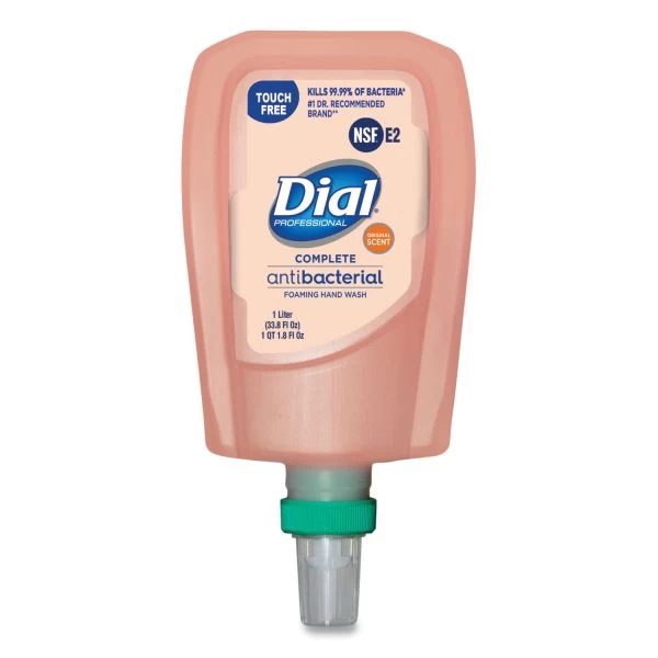 Dial Professional Antibacterial Foaming Hand Wash Refill For FIT Touch Free Dispenser, Original, 1 L 1 Dial Professional Antibacterial Foaming Hand Wash Refill For FIT Touch Free Dispenser, Original, 1 L