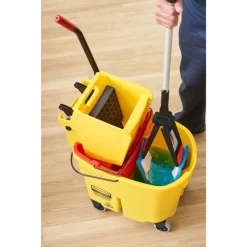 Rubbermaid Commercial Adaptable Flat Mop Kit, 19.5 X 5.5 Blue Microfiber Head, 48" To 72" Yellow Aluminum Handle 11 Rubbermaid Commercial Adaptable Flat Mop Kit, 19.5 X 5.5 Blue Microfiber Head, 48" To 72" Yellow Aluminum Handle -Professional cleaning tool store edc73189c3f8ff8090122e84f0f0efea23