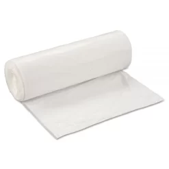 Inteplast Group Low-Density Commercial Can Liners, 60 Gal, 0.7 Mil, 38" X 58", White, 25 Bags/Roll, 4 Rolls/Carton