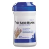 Sani Professional Sani-Hands ALC Instant Hand Sanitizing Wipes, 1-Ply, 7.5 X 6, White, 135/Canister, 12 Canisters/Carton