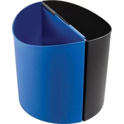 Safco Mayline Desk-Side Recycling Receptacle, 3gal, Plastic, Black And Blue -Professional cleaning tool store ef085dc180c651f0ef5a024d8d7a1d0444