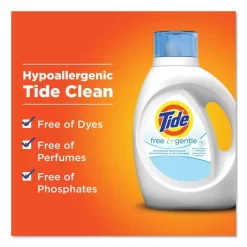 Tide Free And Gentle Laundry Detergent, 32 Loads, 46 Oz Bottle, 6/Carton -Professional cleaning tool store f2156e522e3cfa3dcbec722161849e4bac