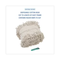 Boardwalk Flash Forty Disposable Dustmop, Cotton, 5", Natural -Professional cleaning tool store f278a169e680d5ce873a3eef5dd8d90b47
