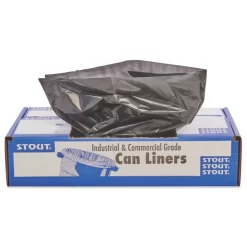 Stout By Envision Total Recycled Content Plastic Trash Bags, 65 Gal, 1.5 Mil, 50" X 51", Brown/Black, 100/Carton -Professional cleaning tool store f29cfba8118d7a3449505d87ddfc0a1069