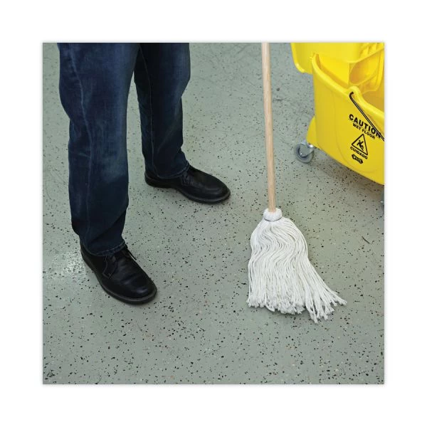 Boardwalk Handle/Deck Mops, 16 Oz White Rayon Head, 48" Oak Wood Handle 3 Boardwalk Handle/Deck Mops, 16 Oz White Rayon Head, 48" Oak Wood Handle - Image 3