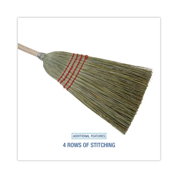 Boardwalk Mixed Fiber Maid Broom, Mixed Fiber Bristles, 55" Overall Length, Natural 3 Boardwalk Mixed Fiber Maid Broom, Mixed Fiber Bristles, 55" Overall Length, Natural - Image 3