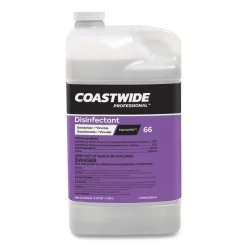 Coastwide Professional Disinfectant 66 Deodorizer-Virucide Concentrate For ExpressMix Systems, Unscented, 110 Oz Bottle, 2/Carton