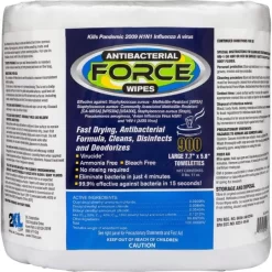 2XL FORCE Disinfecting Wipes Refill, 1-Ply, 6 X 8, Unscented, White, 900/Pack, 4 Packs/Carton -Professional cleaning tool store f650acbd9635ae9e3c2c4f517bb61d1740