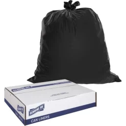 Genuine Joe Heavy Duty 30 Gallon Trash Bags, Black, Low-Density, 1.50 Mil, 100/Carton -Professional cleaning tool store f705c53f593b82e11769fb21c04301155f