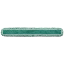 Rubbermaid Commercial HYGEN HYGEN Dust Mop Heads With Fringe, Green, 60 In., Microfiber, Cut-End