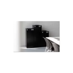 Safco Public Square Recycling Receptacles, Paper Recycling, 42 Gal, Steel, Black