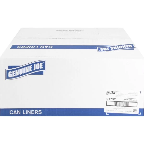 Genuine Joe 33 Gallon Trash Bags, Clear, High-Density, 11 Micron Thickness, 500/Carton 3 Genuine Joe 33 Gallon Trash Bags, Clear, High-Density, 11 Micron Thickness, 500/Carton - Image 3